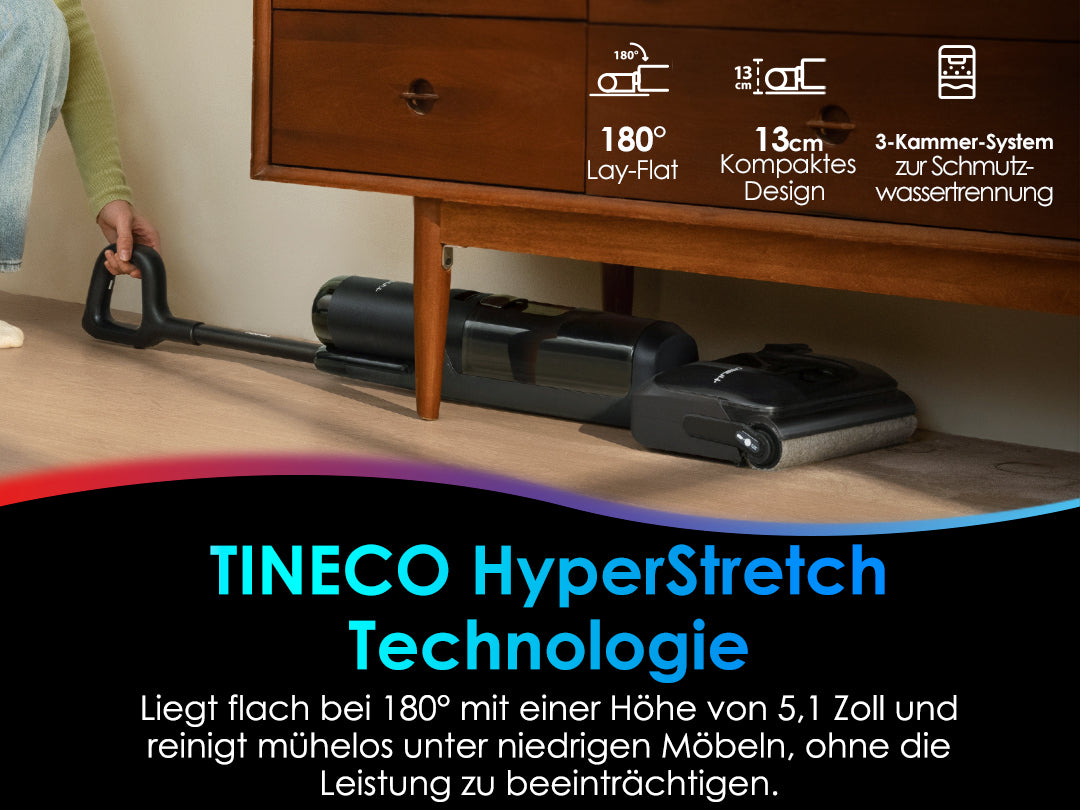Tineco FLOOR ONE S7 Stretch Ultra intelligenter Nass- und Trockensauger, nasssauger, nass trockensauger, staubsauger, wischsauger, wischmop