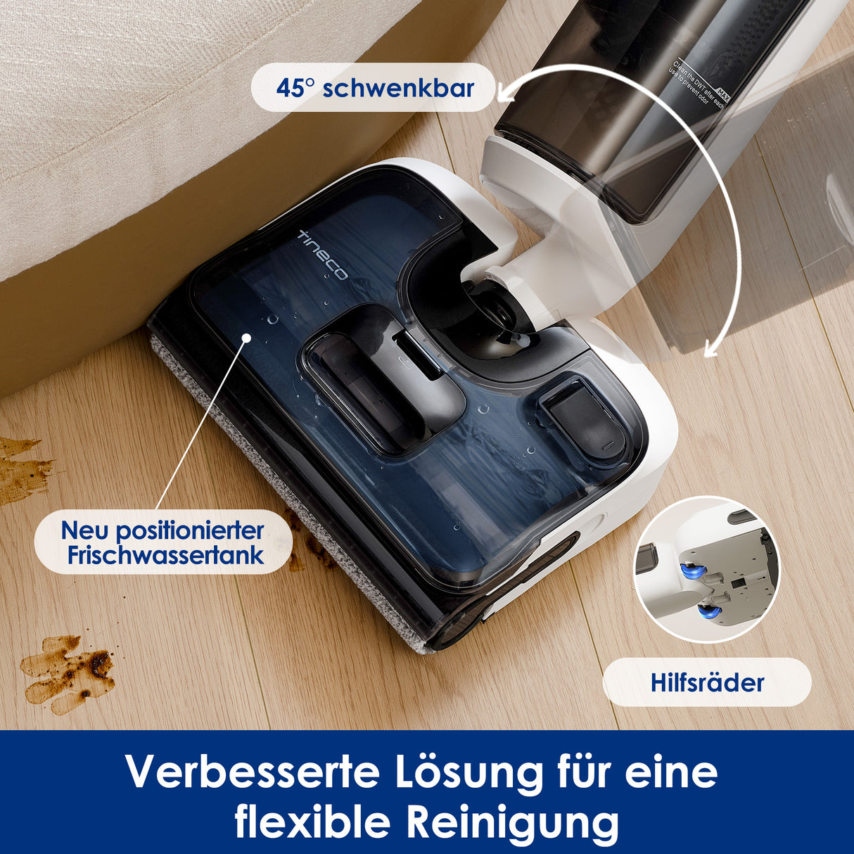Tineco FLOOR ONE Stretch S6 intelligenter Nass- und Trockensauger,  nasssauger, nass trockensauger, staubsauger, wischsauger, wischmop