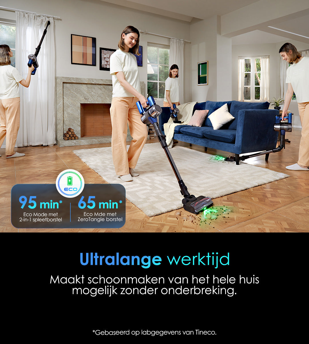 Tineco PURE ONE S50 PRO Snoerloze Slimme Stofzuiger, stofzuiger, steelstofzuiger, draadloze stofzuiger, dweil, beste stofzuiger