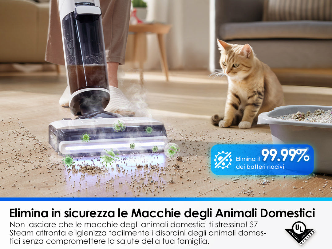 Tineco FLOOR ONE S7 STEAM Lavapavimenti a Vapore e Aspirapolvere, aspirapolvere senza fili, scopa elettrica senza fili, scopa elettrica, reinigung