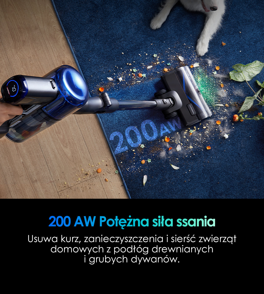 Tineco PURE ONE S70 Bezprzewodowy inteligentny odkurzacz, odkurzacz, odkurzacz bezprzewodowy, odkurzacz pionowy, odkurzacz bezworkowy, odkurzacz ręczny