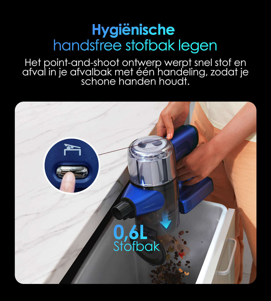 Tineco PURE ONE S50 PRO Snoerloze Slimme Stofzuiger, stofzuiger, steelstofzuiger, draadloze stofzuiger, dweil, beste stofzuiger