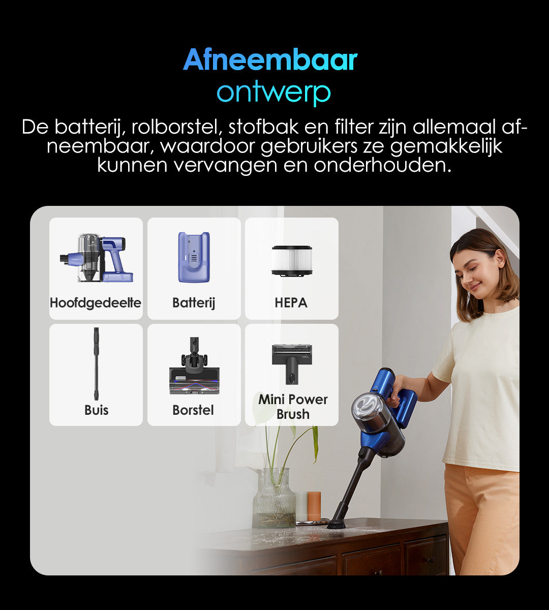 Tineco PURE ONE S50 PRO Snoerloze Slimme Stofzuiger, stofzuiger, steelstofzuiger, draadloze stofzuiger, dweil, beste stofzuiger