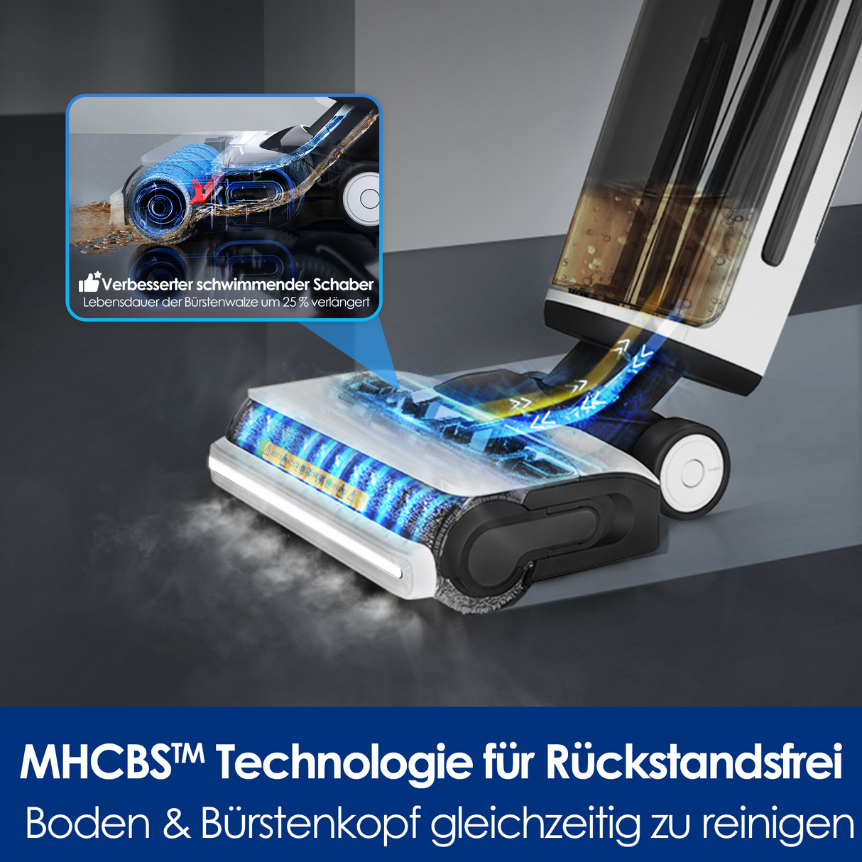 Tineco FLOOR ONE S7 Steam intelligenter Nass- und Trockensauger, Dampfreiniger,nasssauger, nass trockensauger, staubsauger, wischsauger, wischmop