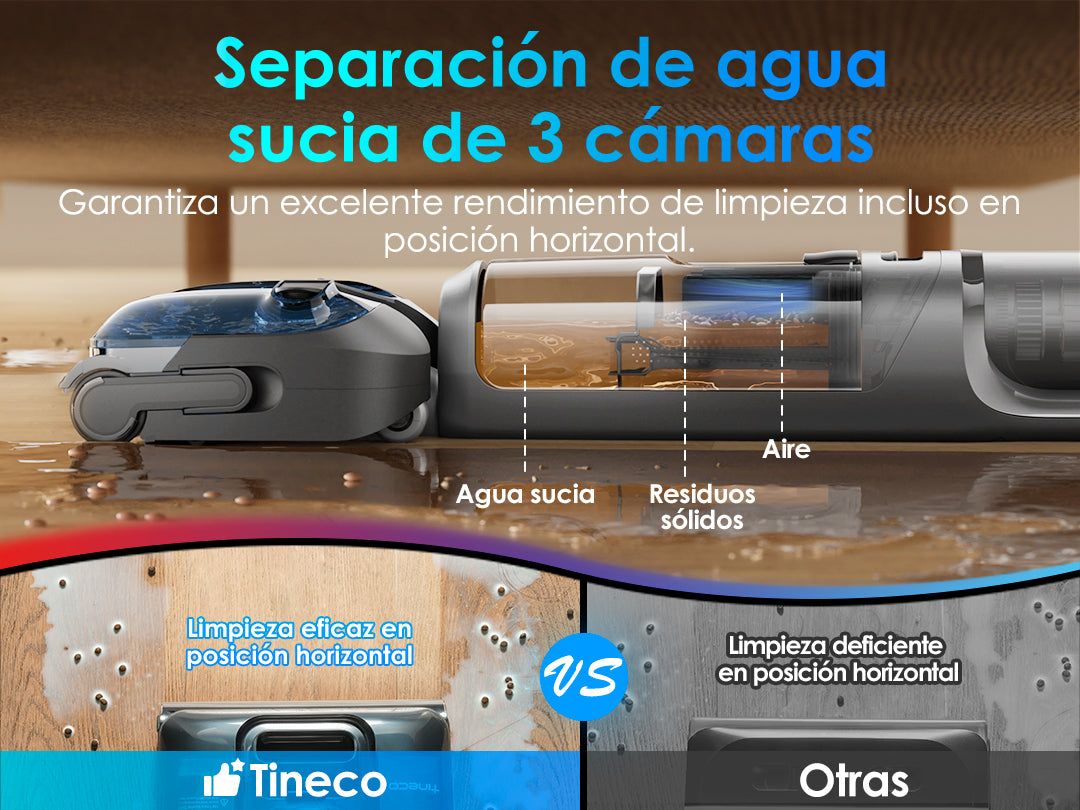Tineco Floor One S7 Stretch Ultra Fregadora y aspiradora inteligente, aspiradora sin cable, escoba eléctrica sin cable, escoba eléctrica