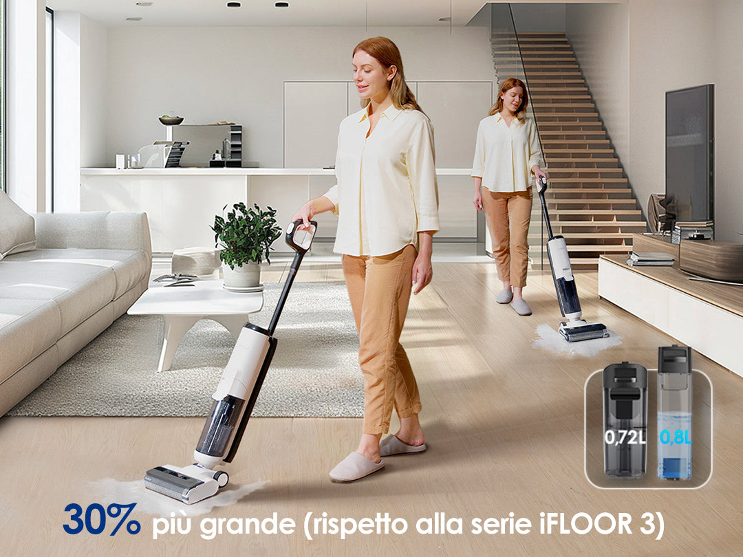 Tineco iFLOOR5 Lavapavimenti e Aspirapolvere Senza Fili, aspirapolvere senza fili, scopa elettrica senza fili, scopa elettrica, reinigung