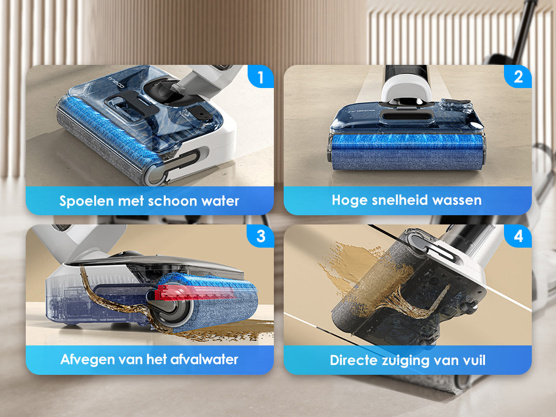 Tineco Floor ONE STRETCH S6 Intelligente Stofzuiger met Dweilfunctie, stofzuiger, steelstofzuiger, draadloze stofzuiger, beste stofzuiger, dweil