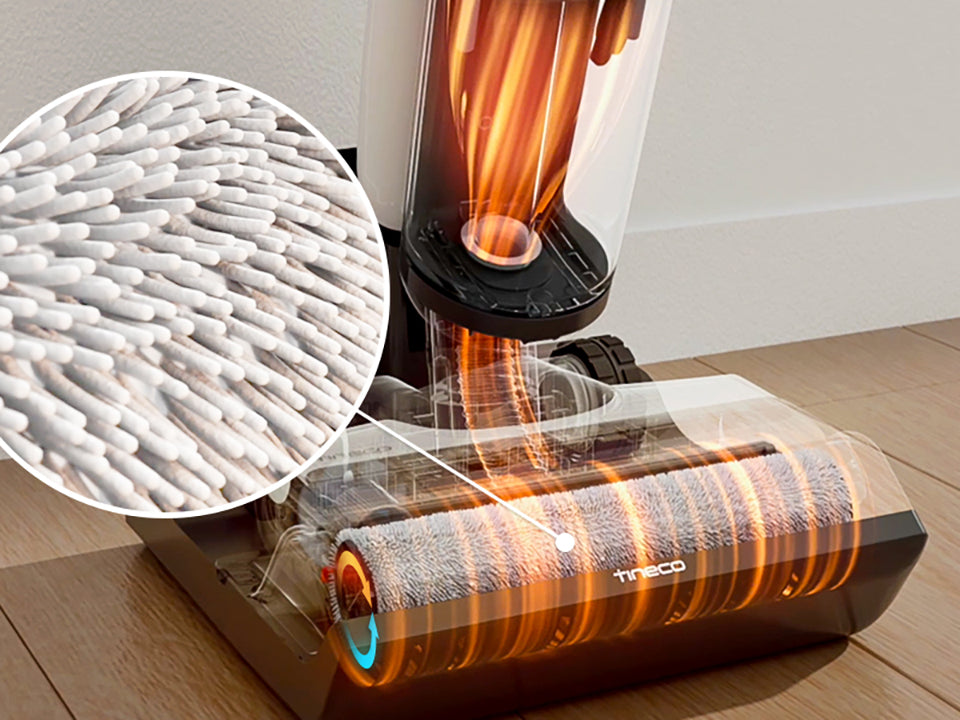 Tineco FLOOR ONE S7 FlashDry intelligenter Nass- und Trockensauger, staubsauger, staubsauger kabellos, akku staubsauger, wischsauger, wischmop, Besen, ginster