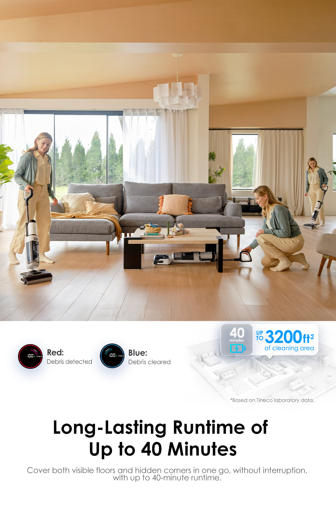Tineco Floor ONE STRETCH S6 Intelligente Stofzuiger met Dweilfunctie, stofzuiger, steelstofzuiger, draadloze stofzuiger, beste stofzuiger, dweil