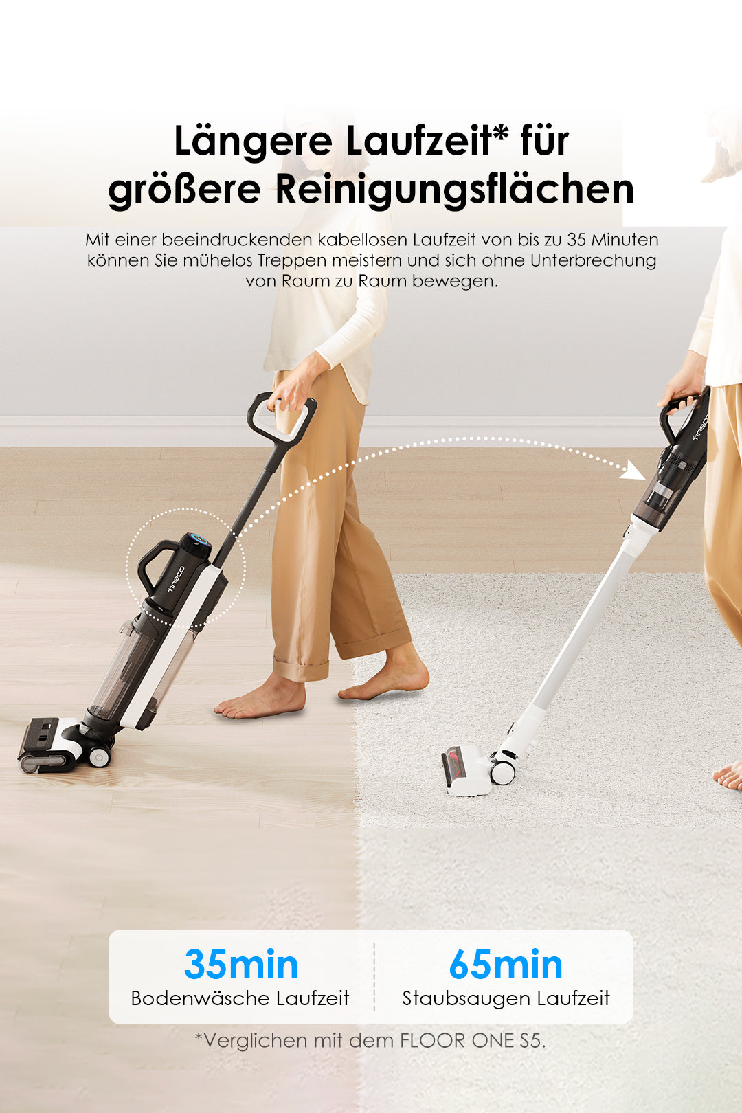 Tineco FLOOR ONE SWITCH S6 Smart Multifunktion Reiniger, Nass- und Trockensauger,  nasssauger, nass trockensauger, staubsauger, wischsauger, wischmop