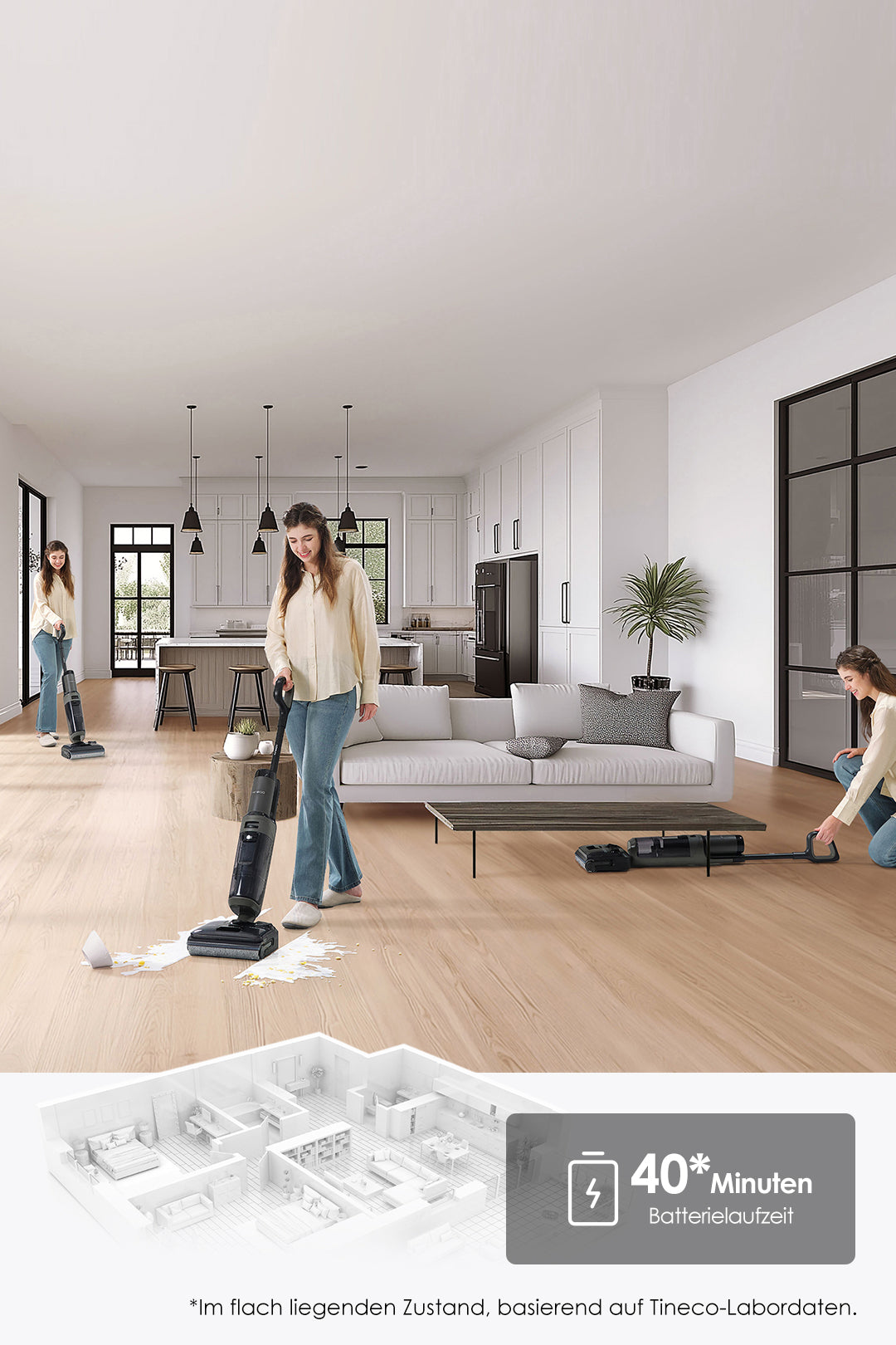 Tineco FLOOR ONE i6 Stretch Nass und Trockensauger, nass trockensauger, wischsauger, staubsauger, staubsauger kabellos, akku staubsauger