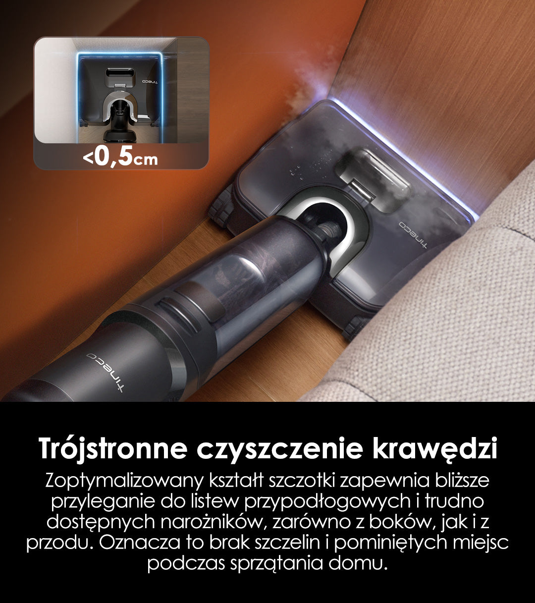 Tineco FLOOR ONE S7 Stretch Steam Odkurzacz Piorący, myjka parowa, odkurzacz, odkurzacz piorący, odkurzacz pionowy, odkurzacz myjący, odkurzacz mopujący