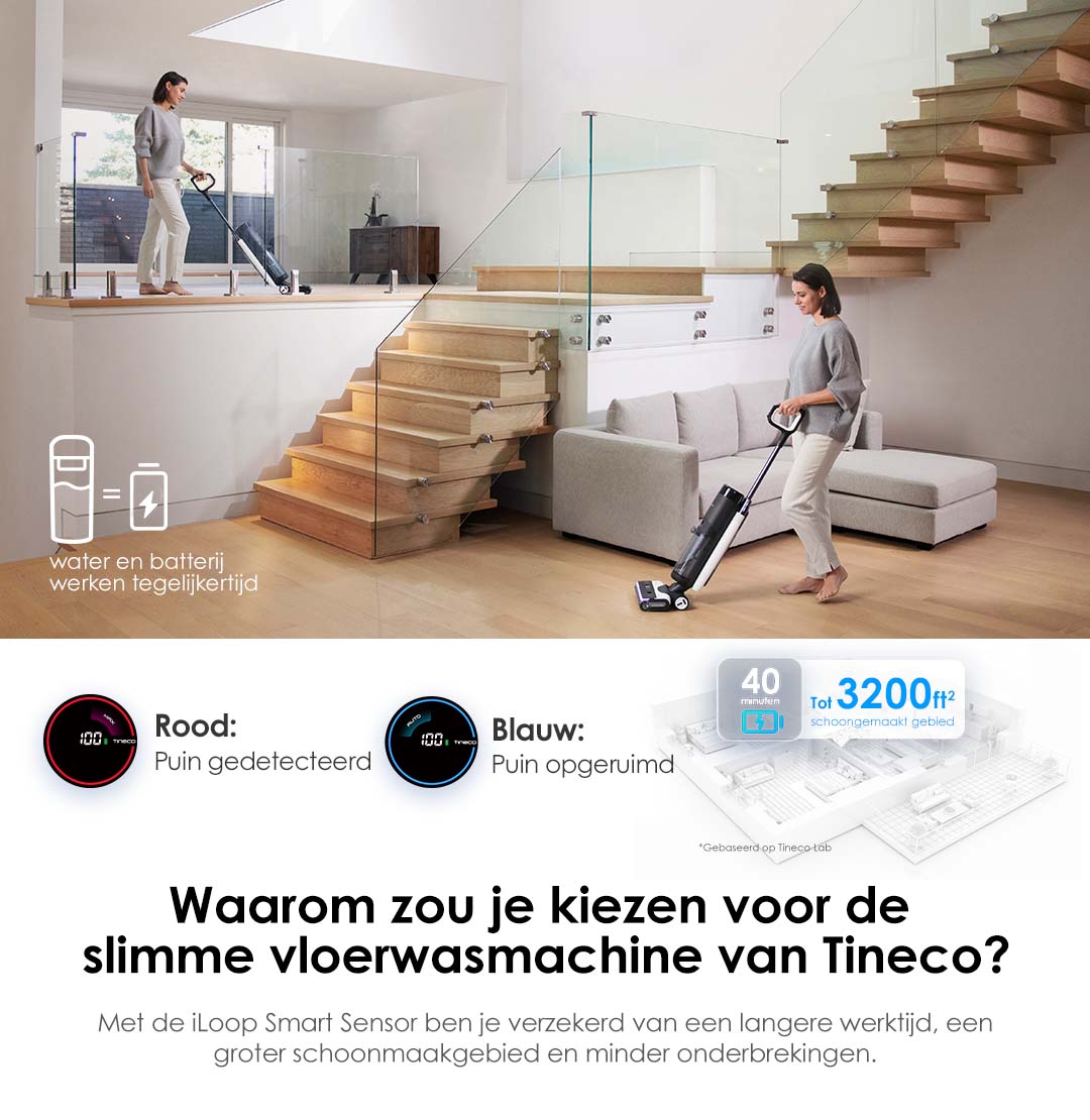 Tineco FLOOR ONE S7 Pro Intelligente Stofzuiger met Dweilfunctie, stofzuiger, steelstofzuiger, draadloze stofzuiger, beste stofzuiger, dweil