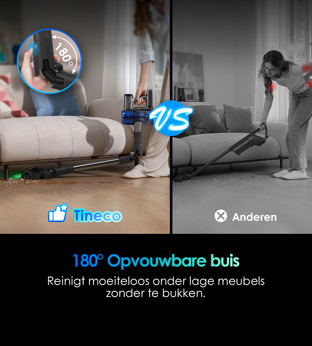 Tineco PURE ONE S70 Snoerloze Slimme Stofzuiger, stofzuiger, steelstofzuiger, draadloze stofzuiger, dweil, beste stofzuiger