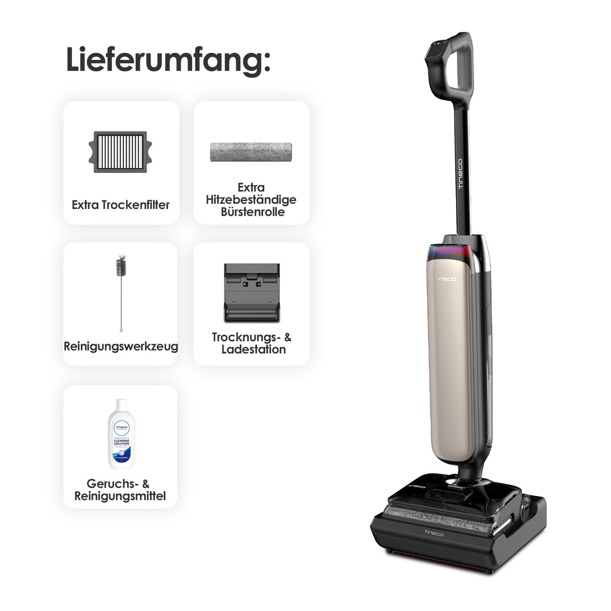 Tineco FLOOR ONE S9 Artist Turbo Stofzuiger met Dweilfunctie