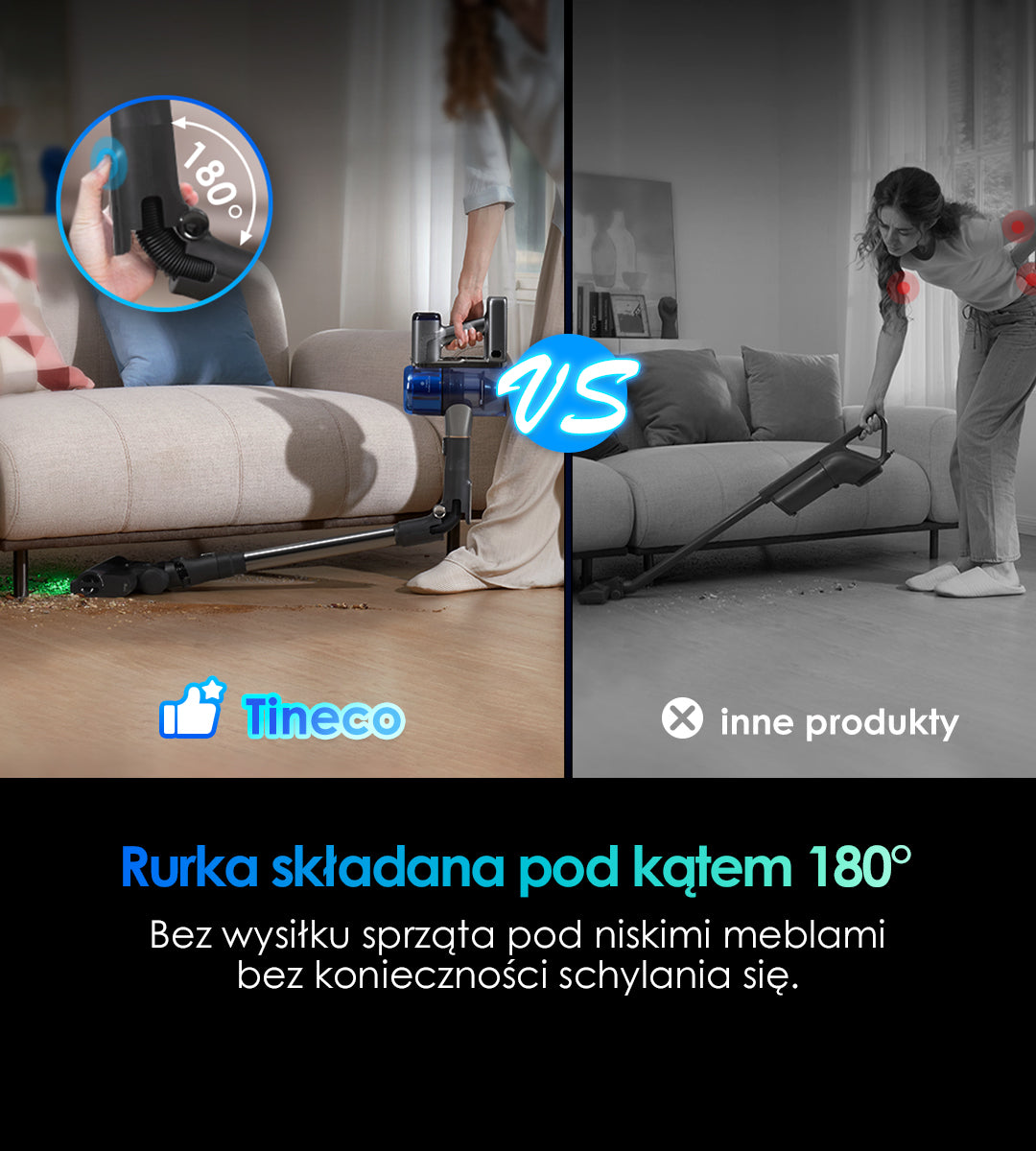 Tineco PURE ONE S70 Bezprzewodowy inteligentny odkurzacz, odkurzacz, odkurzacz bezprzewodowy, odkurzacz pionowy, odkurzacz bezworkowy, odkurzacz ręczny