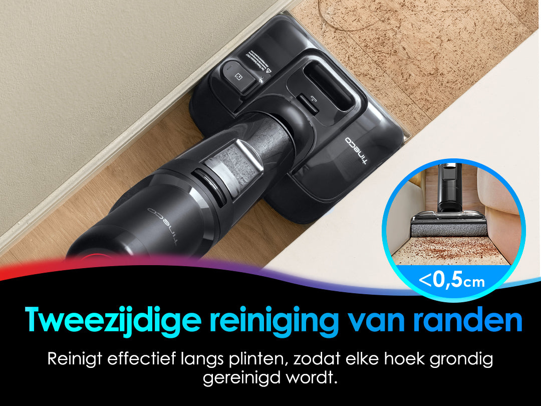 Tineco Floor ONE S7 Stretch Ultra Snoerloze Stofzuiger met Dweilfunctie, stofzuiger, steelstofzuiger, draadloze stofzuiger, beste stofzuiger, dweil