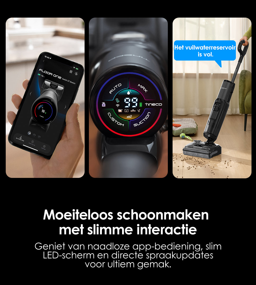 Tineco FLOOR ONE Switch S7 Stretch intelligenter Nass- und Trockensauger, wischsauger, wischmop, mopp, akku staubsauger, nass Trockensauger, beutellose staubsauger