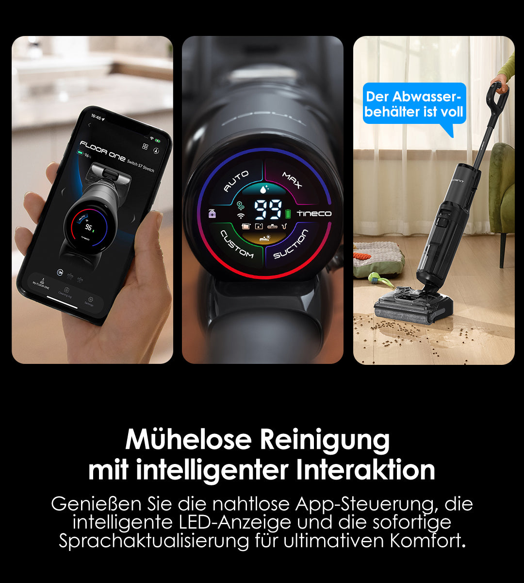 Tineco FLOOR ONE Switch S7 Stretch intelligenter Nass- und Trockensauger, wischsauger, wischmop, mopp, akku staubsauger, nass Trockensauger, beutellose staubsauger