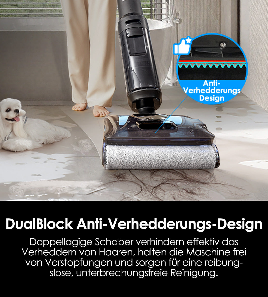 Tineco FLOOR ONE S7 Stretch Steam Nass- und Trockensauger, dampfreiniger, nass trockensauger, wischsauger, Besen, staubsauger, staubsauger kabellos, akku staubsauger