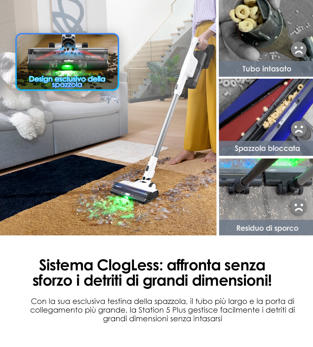 Tineco PURE ONE Station 5 Plus Aspirapolvere Smart Senza Fili, aspirapolvere senza fili, scopa elettrica senza fili, scopa elettrica, scopa, reinigung