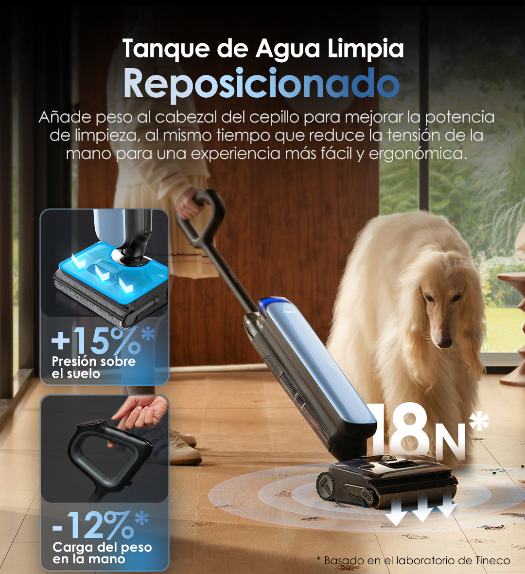 Tineco Floor One S9 Artist Aspiradora fregadora, aspiradora sin cable, aspira y friega sin esfuerzo