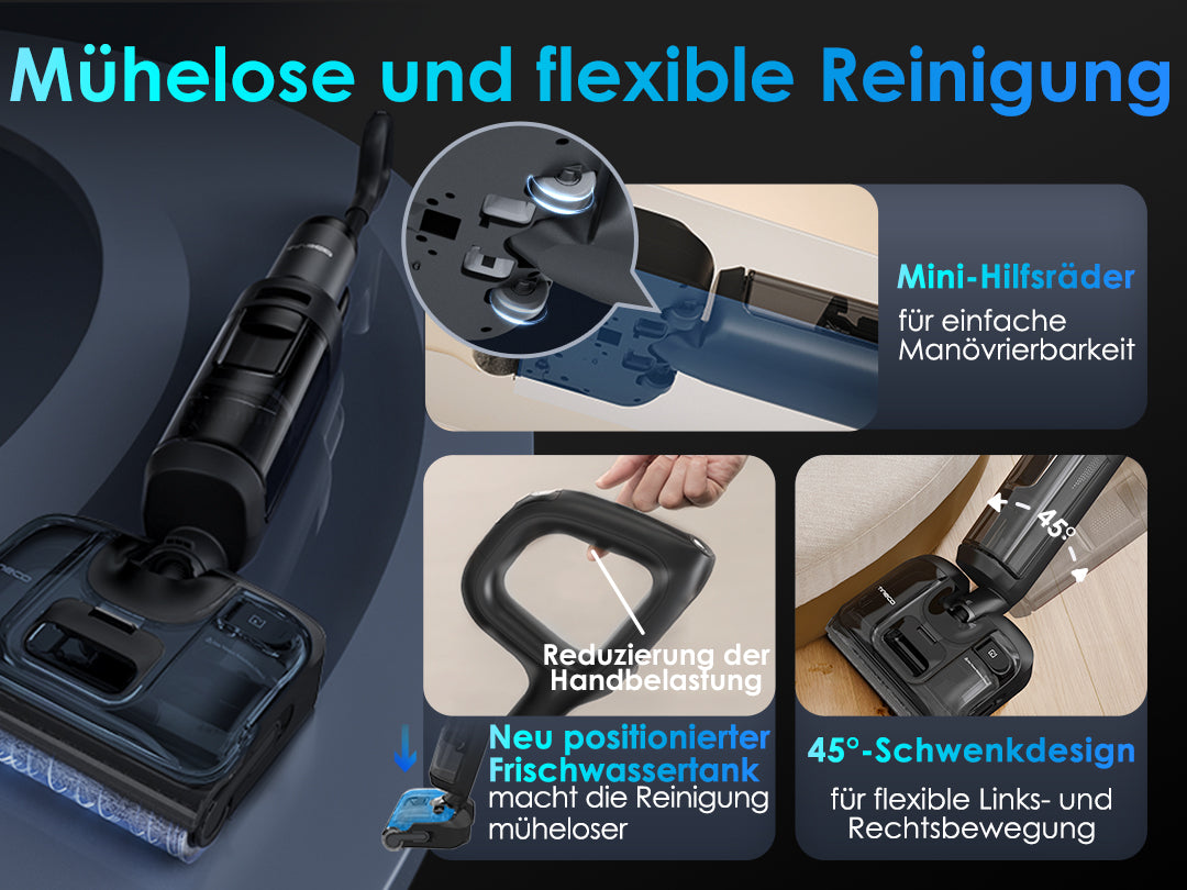 Tineco FLOOR ONE S7 Stretch Ultra intelligenter Nass- und Trockensauger, nasssauger, nass trockensauger, staubsauger, wischsauger, wischmop
