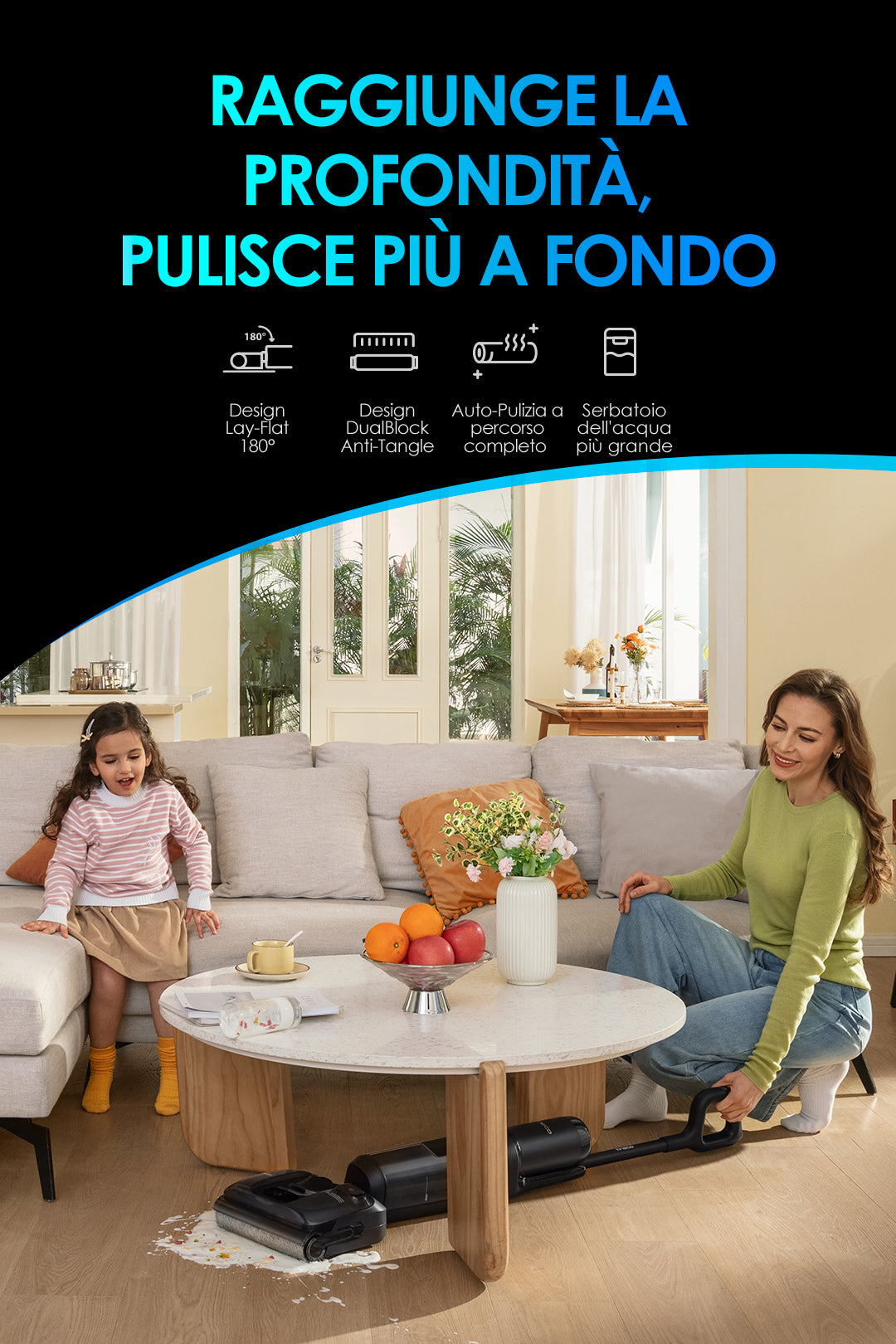 Tineco Floor One S7 Stretch Ultra Lavapavimenti e Aspirapolvere, aspirapolvere senza fili, scopa elettrica senza fili, scopa elettrica, reinigung