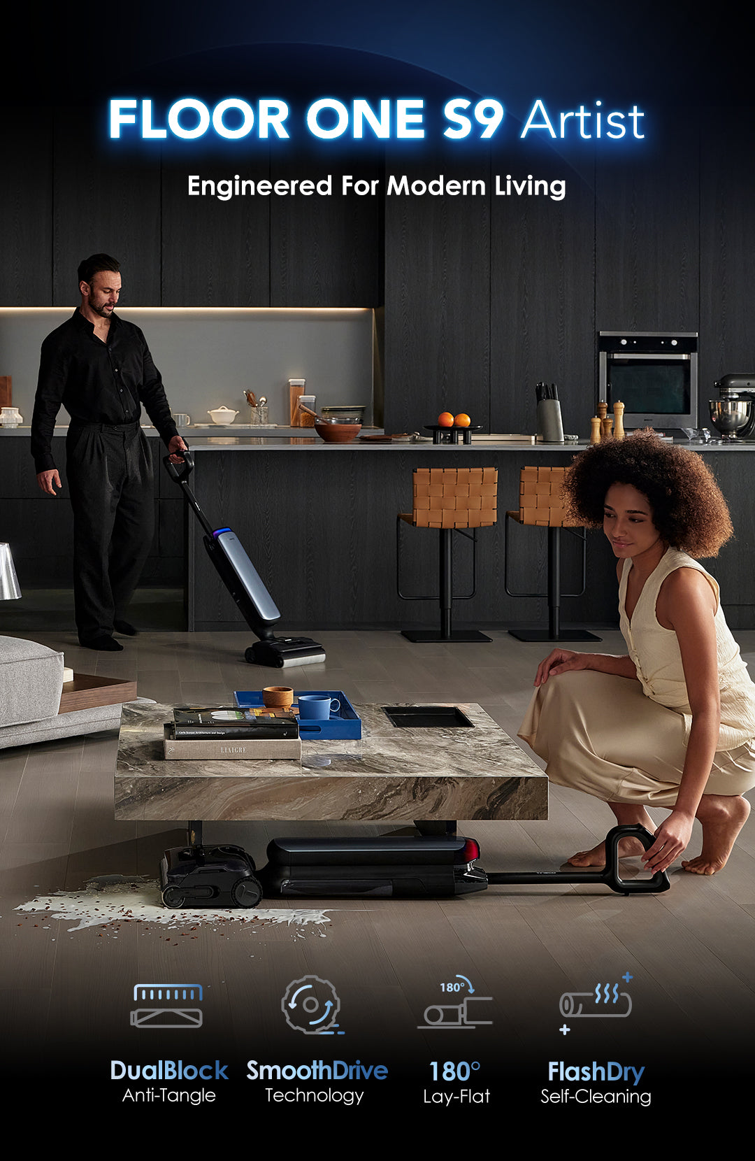 Tineco FLOOR ONE S9 Artist Wet and Dry Vacuum Cleaner, wet and dry vacuum, floor washer vacuum, vacuum cleaner