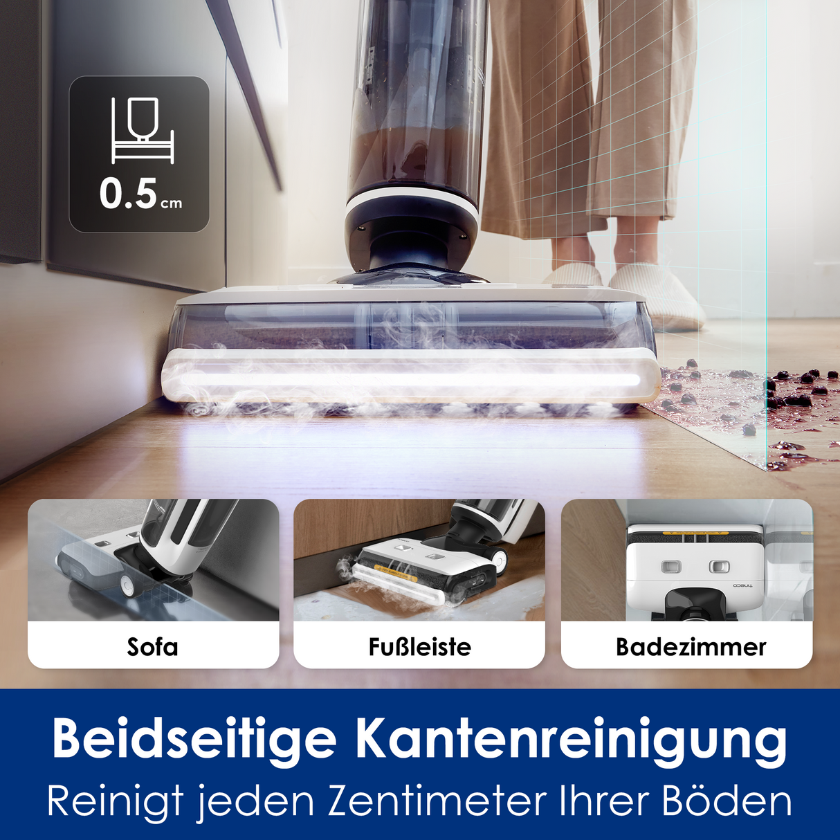 Tineco FLOOR ONE S7 Steam intelligenter Nass- und Trockensauger, Dampfreiniger,nasssauger, nass trockensauger, staubsauger, wischsauger, wischmop