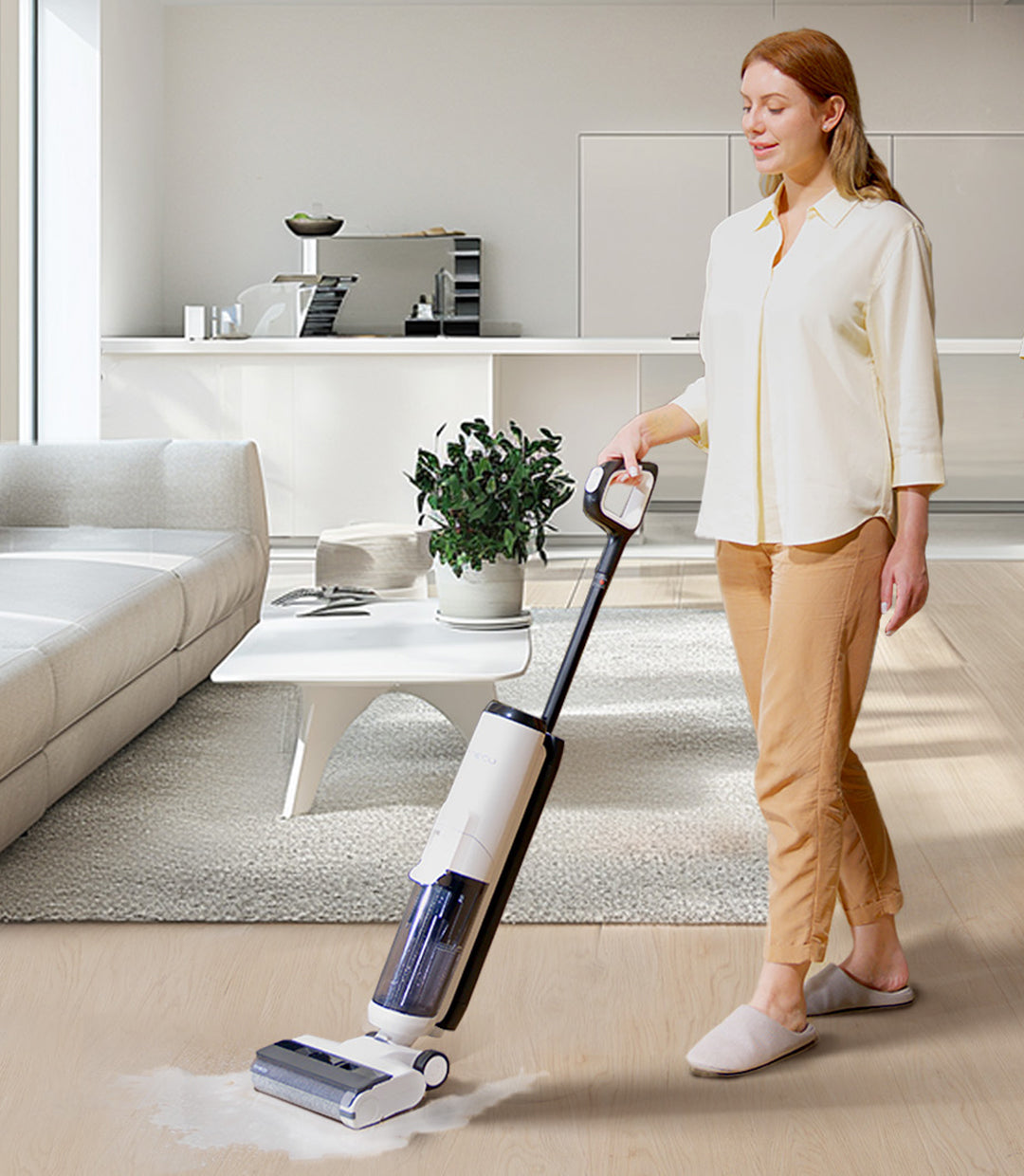 Tineco iFLOOR 5 Breeze Complete Snoerloze Stofzuiger met Dweilfunctie, stofzuiger, steelstofzuiger, draadloze stofzuiger, beste stofzuiger, dweil