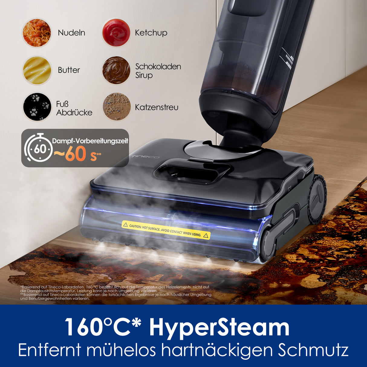Tineco FLOOR ONE S7 Stretch Steam Lavapavimenti e Aspirapolvere a Vapore Senza Fili