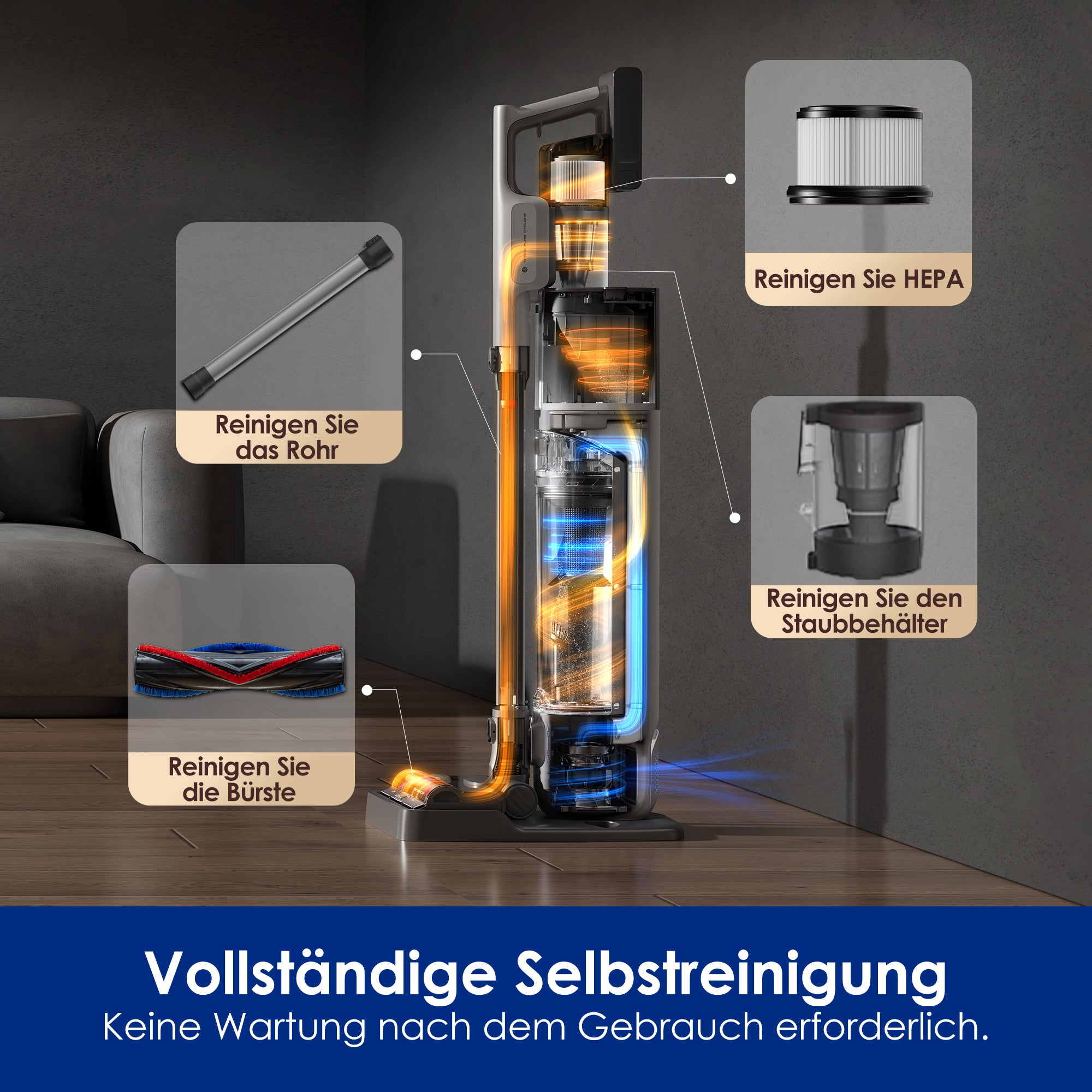 Tineco PURE ONE Station 5 Pro kabelloser smarter Staubsauger