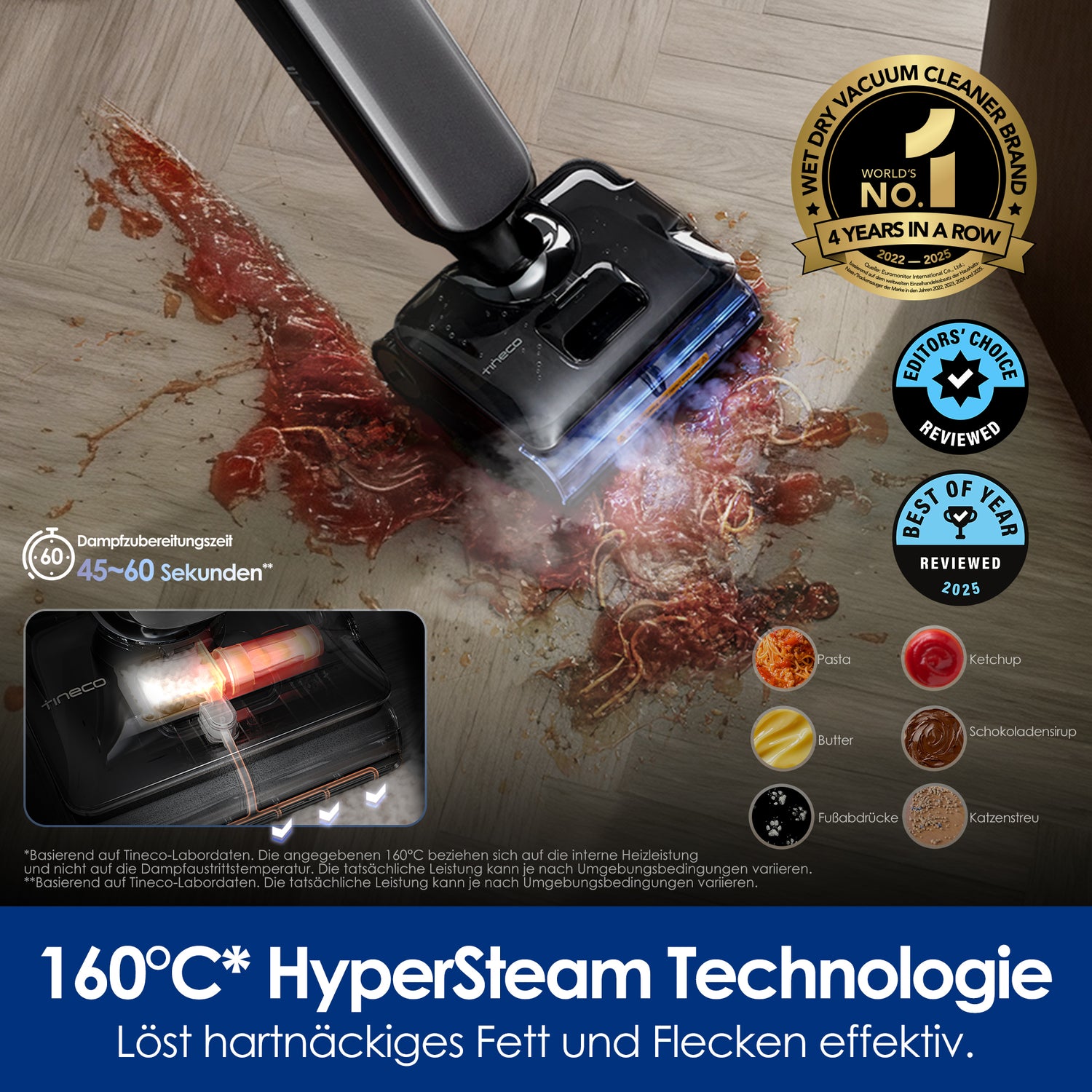 Tineco Floor One S9 Artist Steam Pro Aspirapolvere Lavapavimenti 160W
