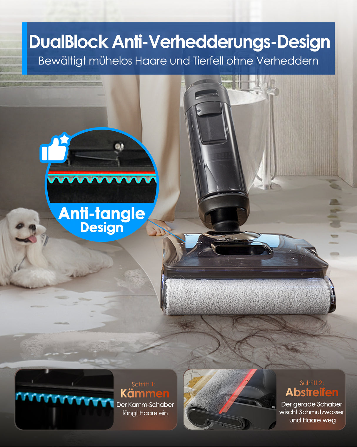 Tineco FLOOR ONE S7 Stretch Steam dampfreiniger，Nass- und Trockensauger, nass trockensauger, wischsauger, staubsauger, Besen, staubsauger kabellos, akku staubsauger