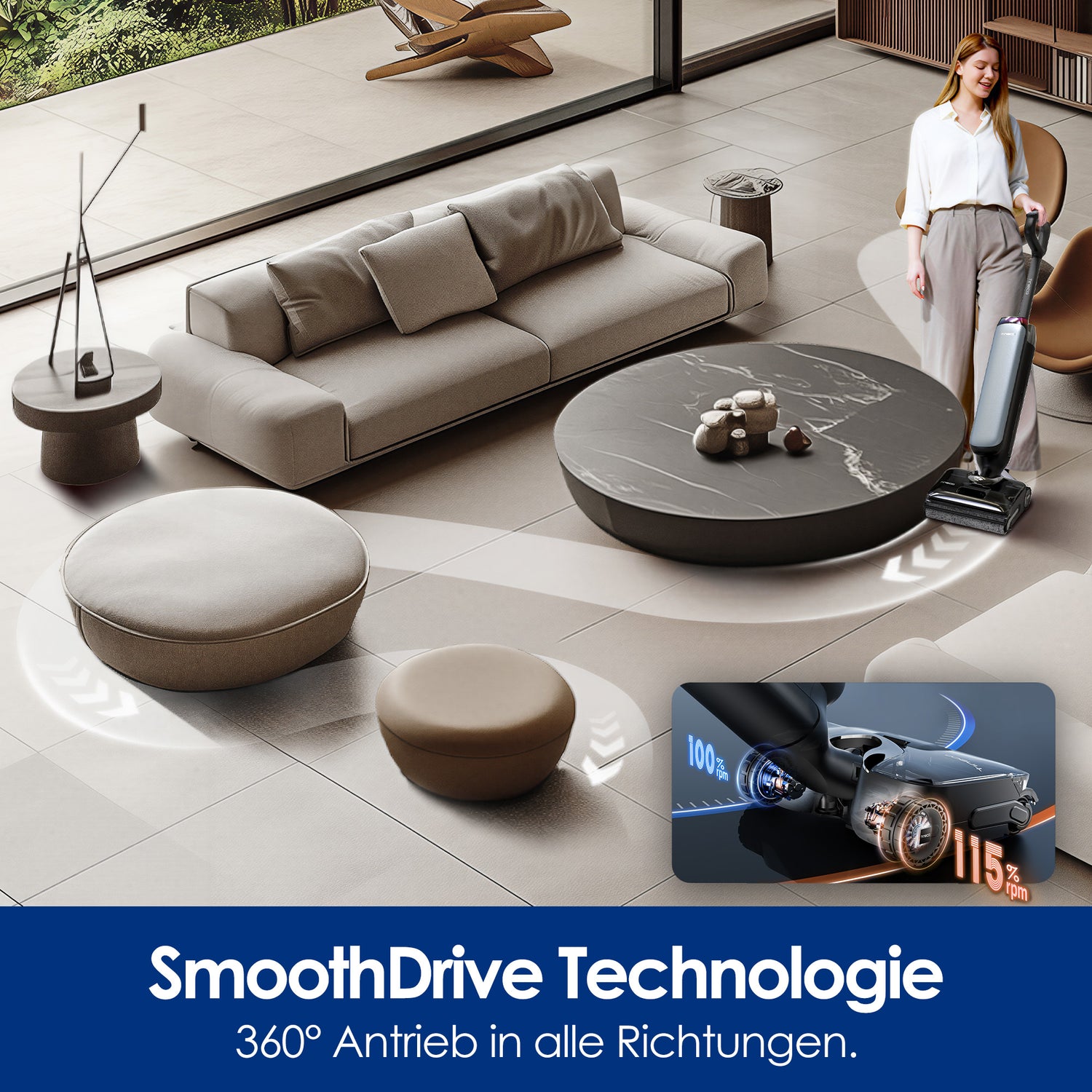 Tineco Floor One S9 Artist Steam Pro Aspirapolvere Lavapavimenti 160W