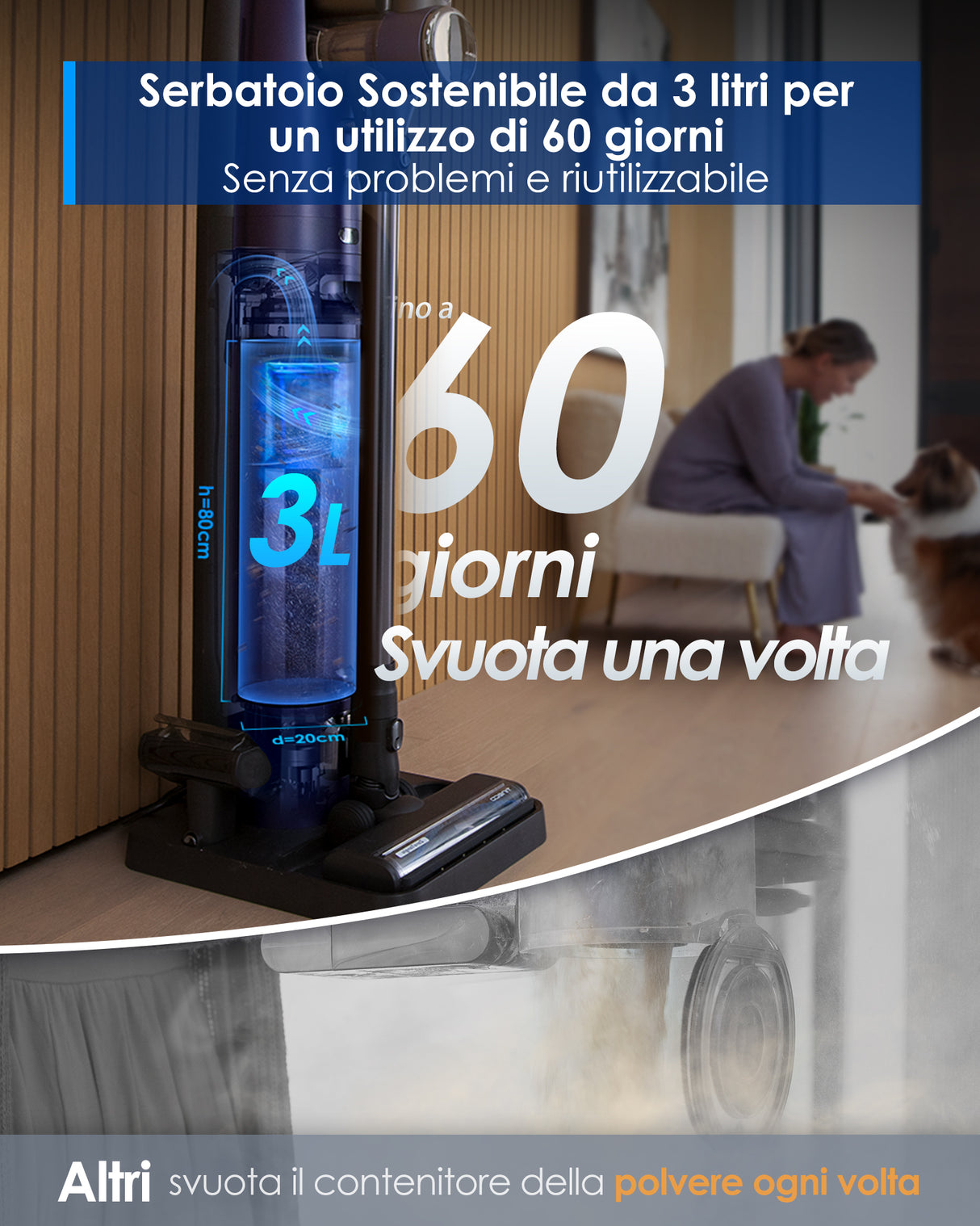 Tineco PURE ONE STATION PET Aspirapolvere Senza Fili