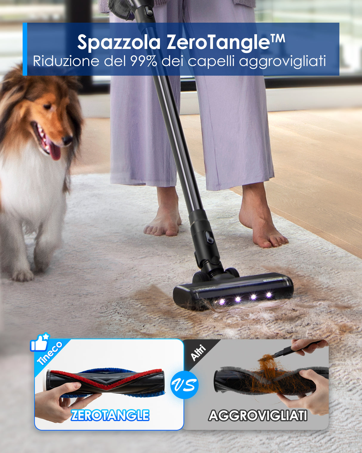 Tineco PURE ONE STATION PET Aspirapolvere Senza Fili