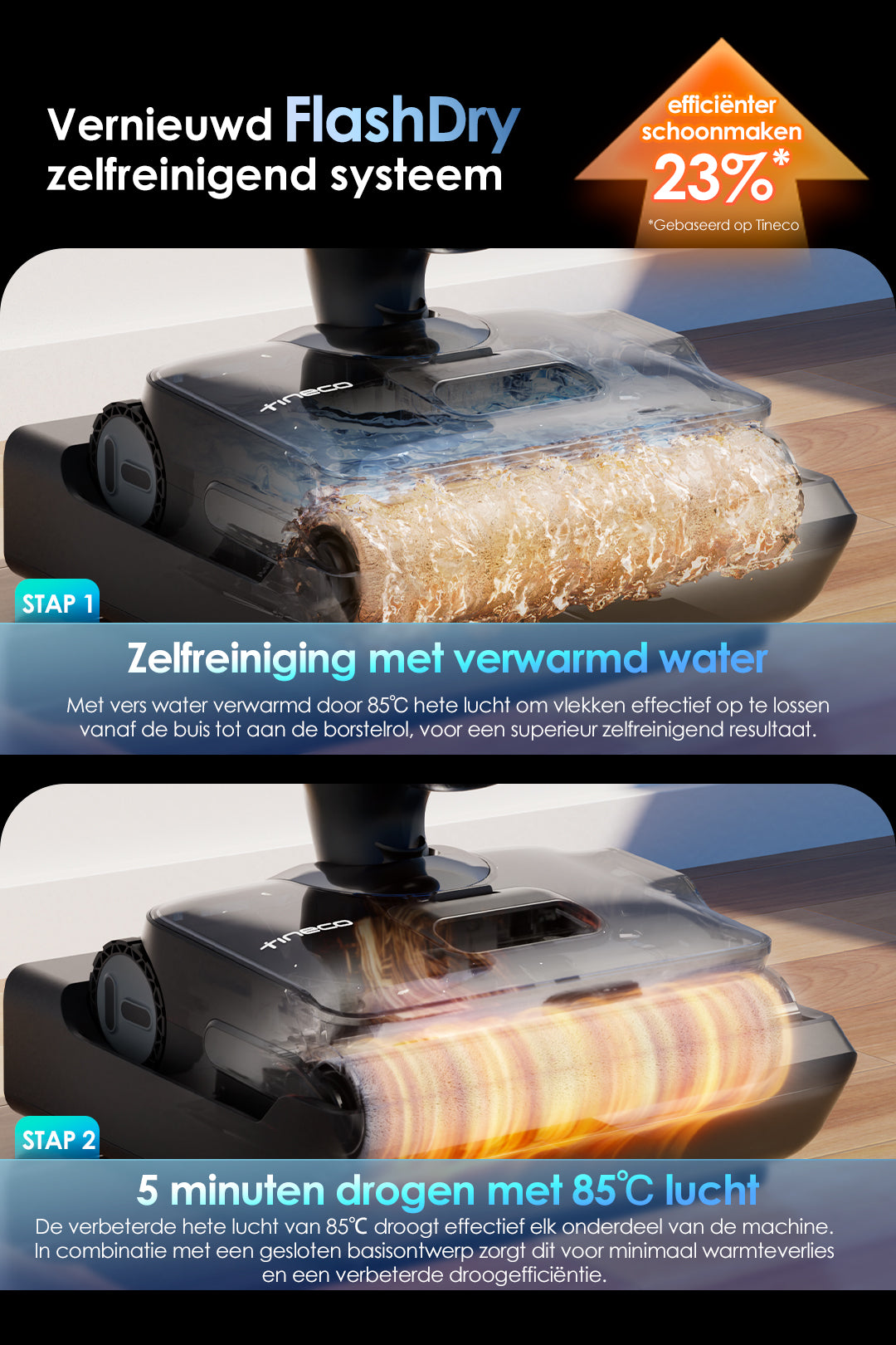Tineco FLOOR ONE S9 Artist Stofzuiger met Dweilfunctie, stofzuiger, ​steelstofzuiger, draadloze stofzuiger, beste stofzuiger, dweil