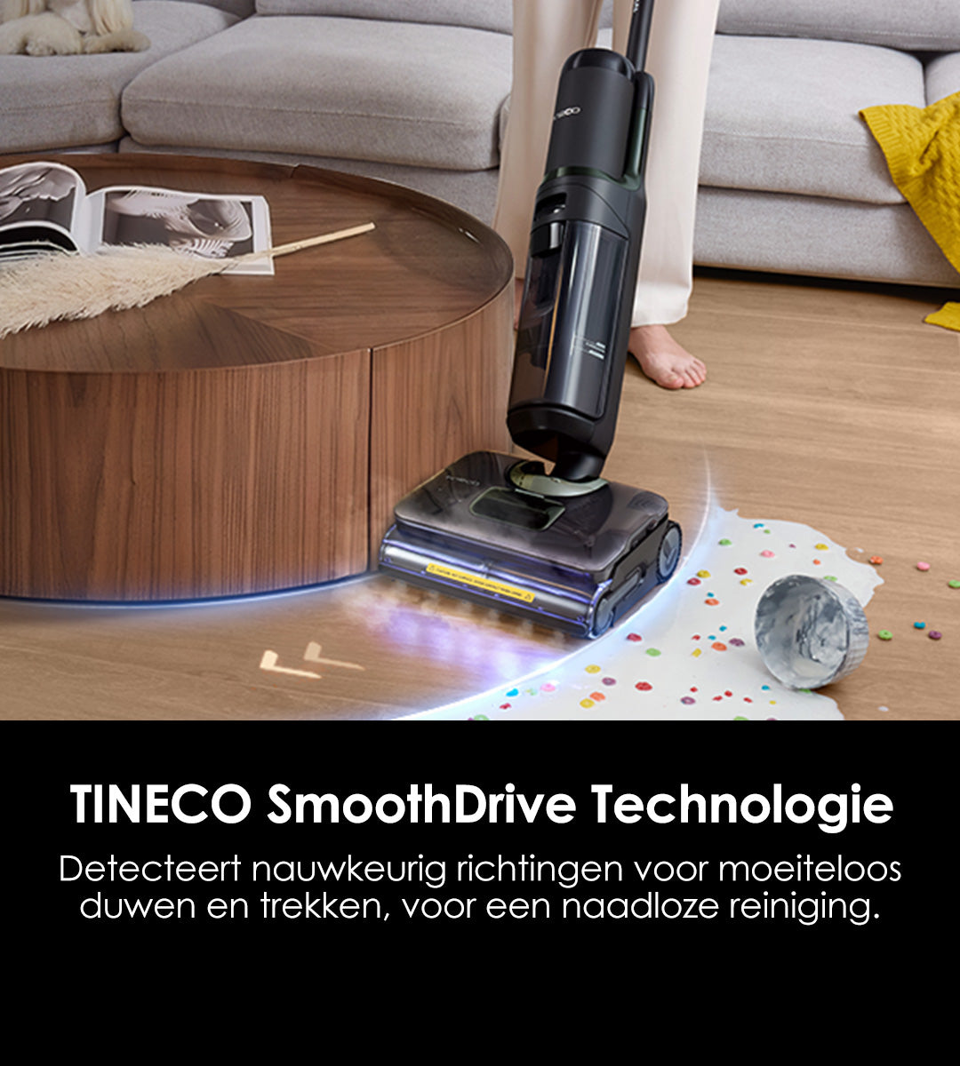 Tineco FLOOR ONE S7 Stretch Steam Stofzuiger met Dweilfunctie, stofzuiger, ​steelstofzuiger, draadloze stofzuiger, dweil, beste stofzuiger