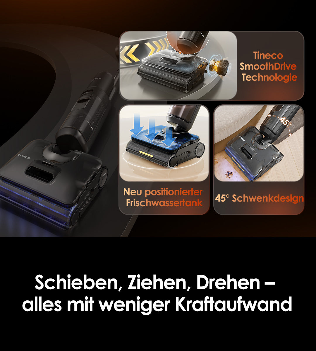 Tineco FLOOR ONE S7 Stretch Steam Nass- und Trockensauger, dampfreiniger, nass trockensauger, wischsauger, staubsauger, Besen, staubsauger kabellos, akku staubsauger