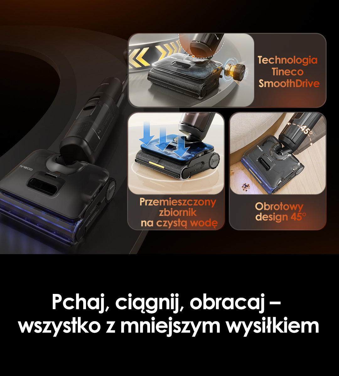 Tineco FLOOR ONE S7 Stretch Steam Odkurzacz Piorący, myjka parowa, odkurzacz, odkurzacz piorący, odkurzacz pionowy, odkurzacz myjący, odkurzacz mopujący