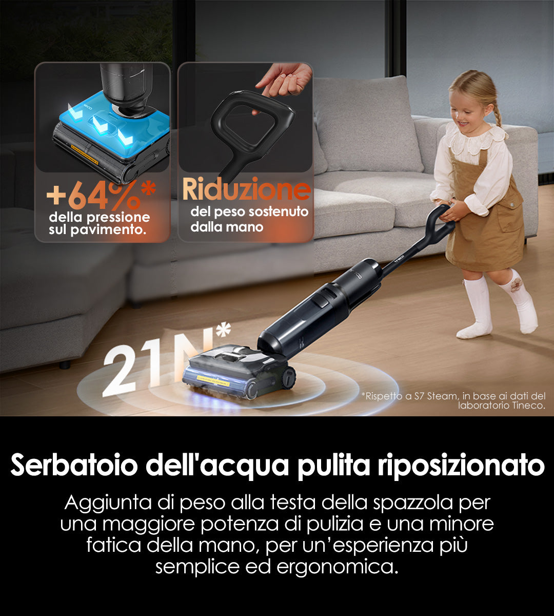 Tineco FLOOR ONE S7 Stretch Steam Nass- und Trockensauger, dampfreiniger, nass trockensauger, wischsauger, staubsauger, Besen, staubsauger kabellos, akku staubsauger