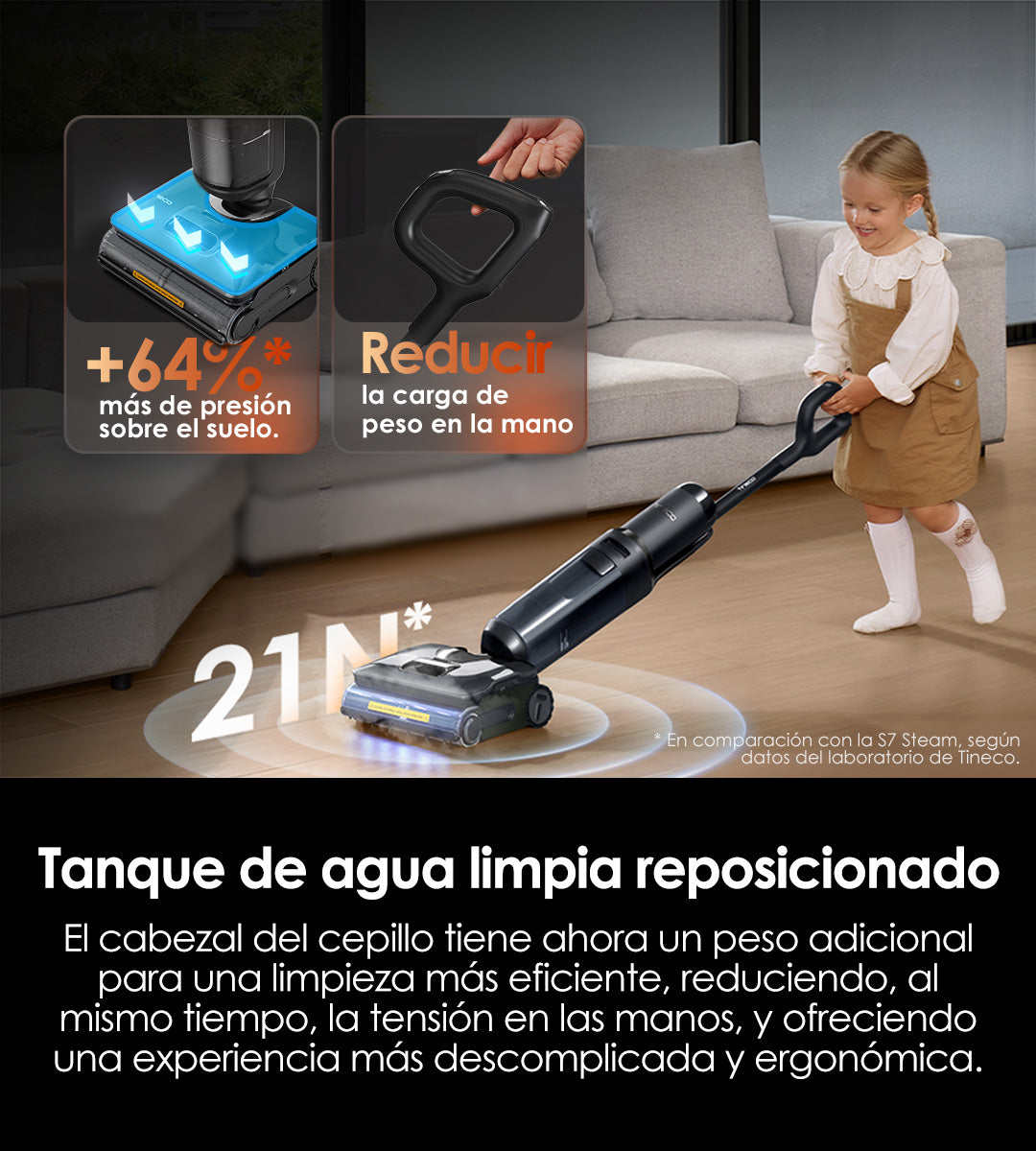 Tineco FLOOR ONE S7 Stretch Steam Nass- und Trockensauger, dampfreiniger, nass trockensauger, wischsauger, staubsauger, Besen, staubsauger kabellos, akku staubsauger