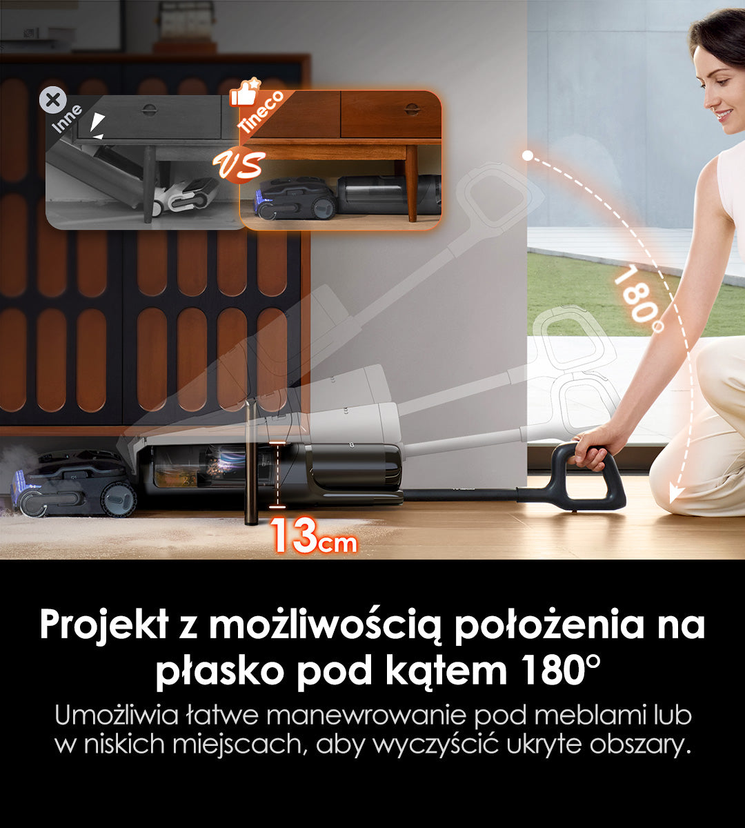 Tineco FLOOR ONE S7 Stretch Steam Odkurzacz Piorący, myjka parowa, odkurzacz, odkurzacz piorący, odkurzacz pionowy, odkurzacz myjący, odkurzacz mopujący