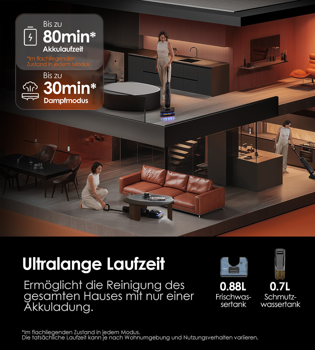Tineco FLOOR ONE S7 Stretch Steam Nass- und Trockensauger, dampfreiniger, nass trockensauger, wischsauger, staubsauger, Besen, staubsauger kabellos, akku staubsauger