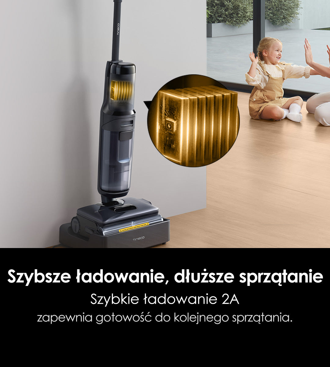 Tineco FLOOR ONE S7 Stretch Steam Odkurzacz Piorący, myjka parowa, odkurzacz, odkurzacz piorący, odkurzacz pionowy, odkurzacz myjący, odkurzacz mopujący