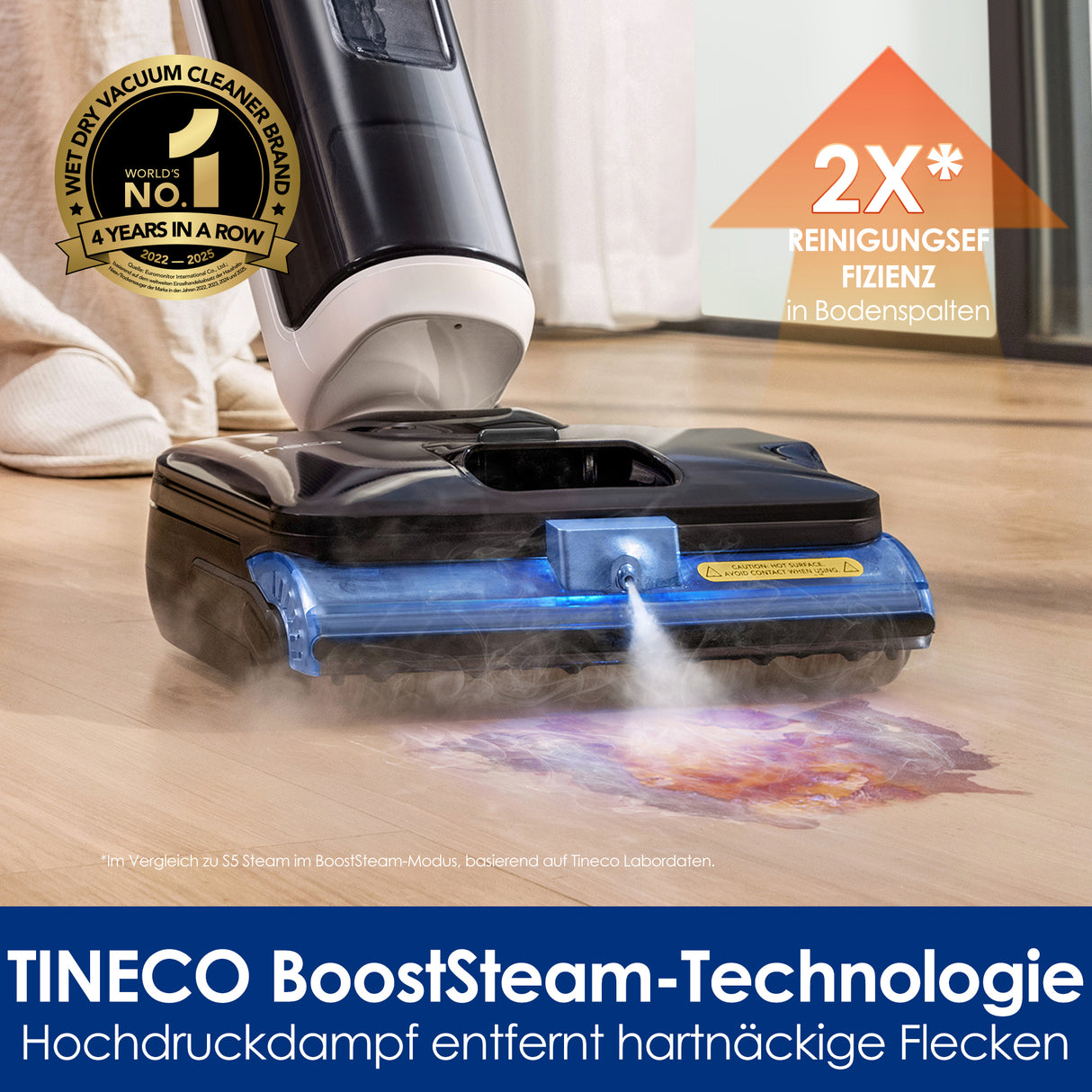 Tineco FLOOR ONE S6 Stretch Steam Stofzuiger met Dweilfunctie