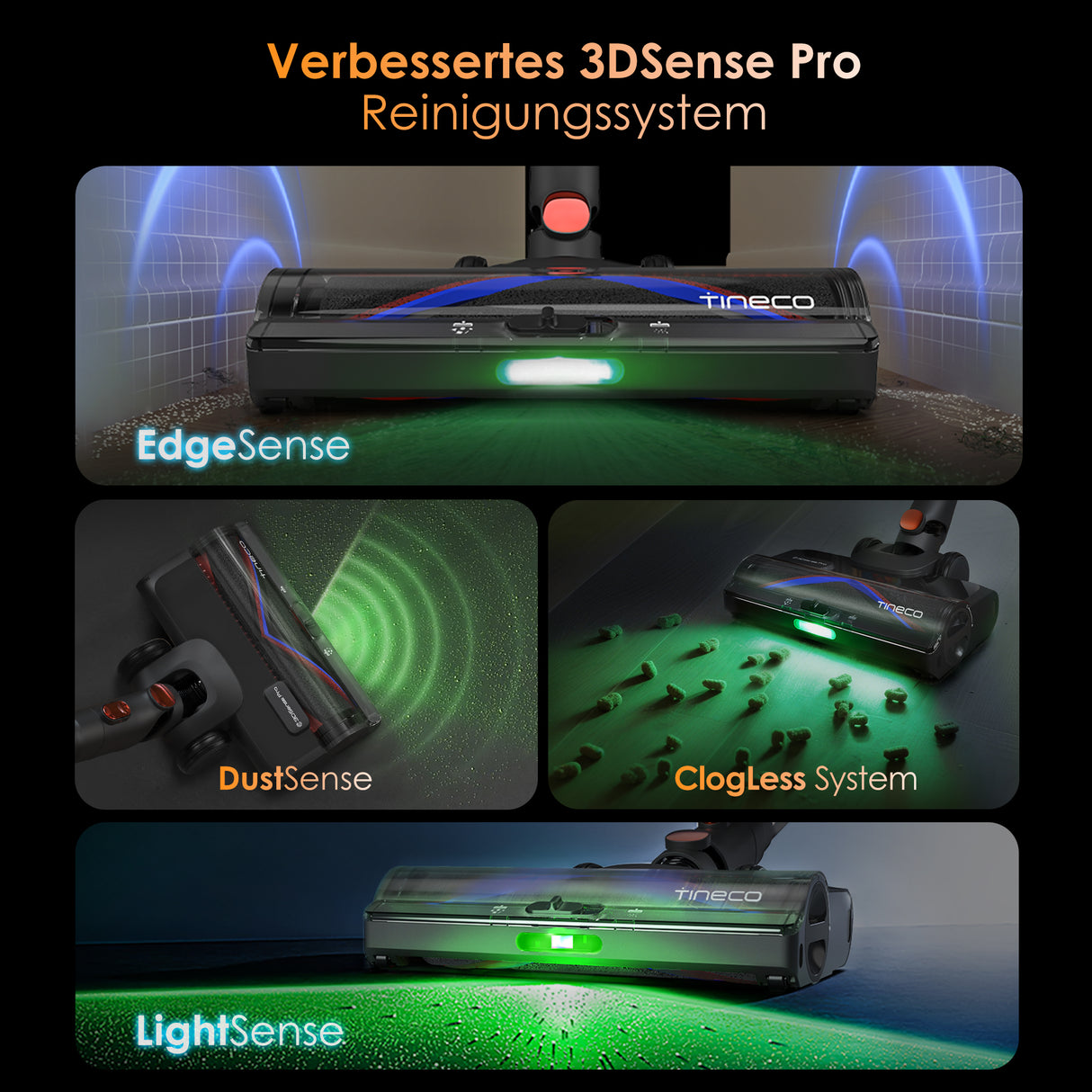 TINECO PURE ONE S70 Smarter Akkustaubsauger Orange-blau