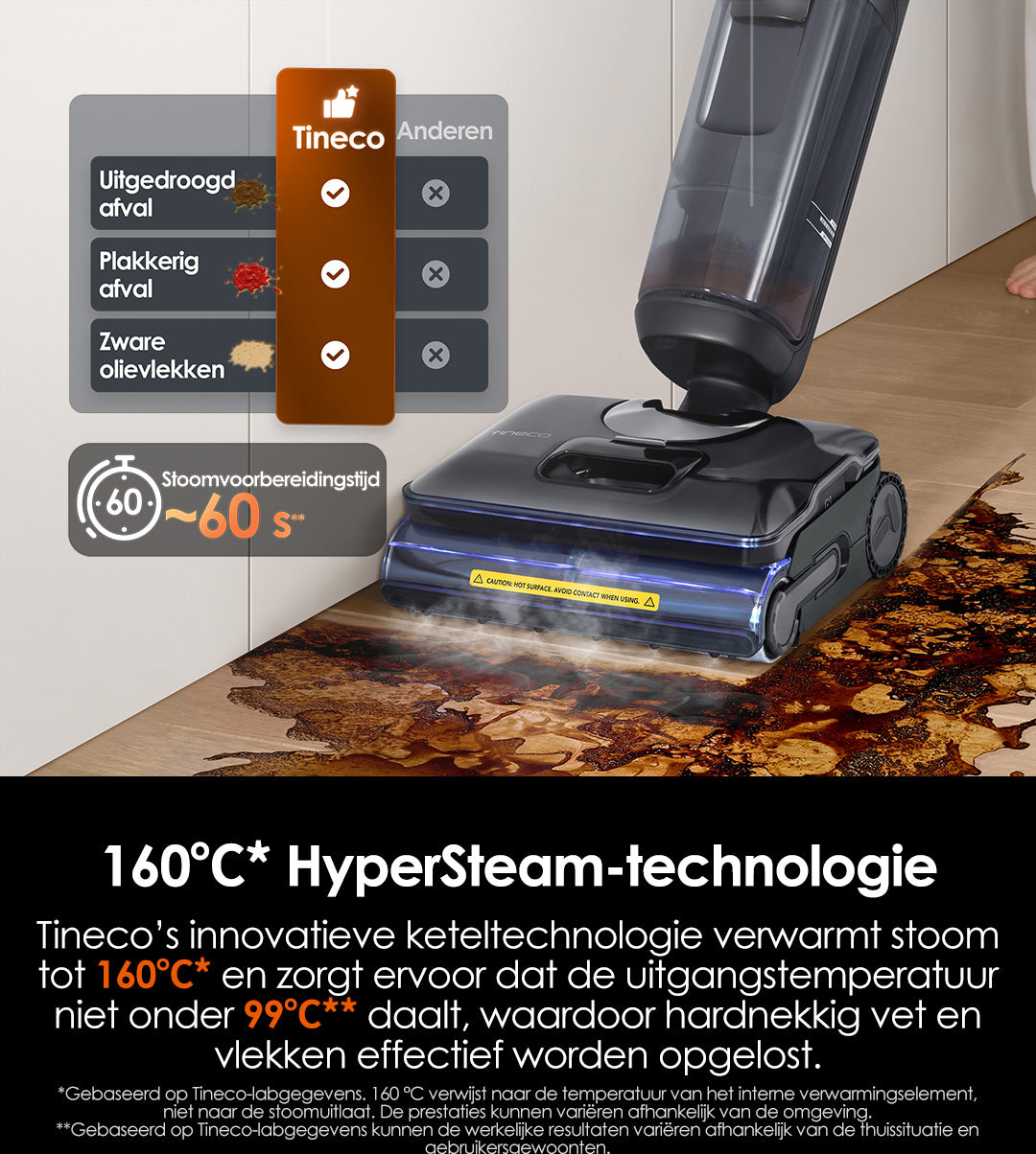 Tineco FLOOR ONE S7 Stretch Steam Stofzuiger met Dweilfunctie, stofzuiger, ​steelstofzuiger, draadloze stofzuiger, dweil, beste stofzuiger